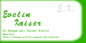 evelin kaiser business card